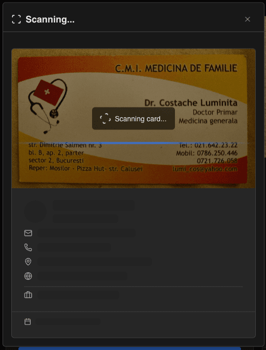 AI Business card organizer