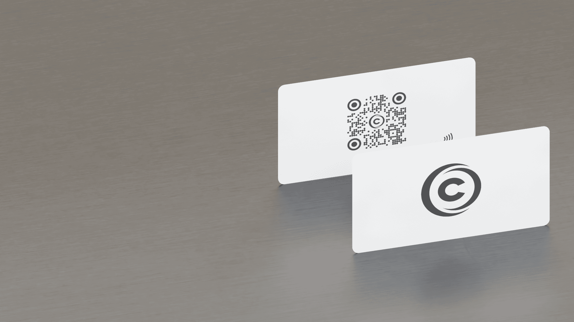 Carte de vizita digitala plastic alba